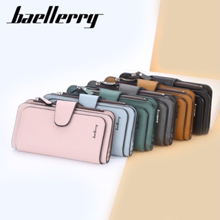 Baellerry ใหม่ กระเป๋าสตางค์ใบยาว มีซิป จุของได้เยอะ ใส่บัตรเครดิต เหรียญได้ ของขวัญวันเกิด แฟชั่นสําหรับสตรี