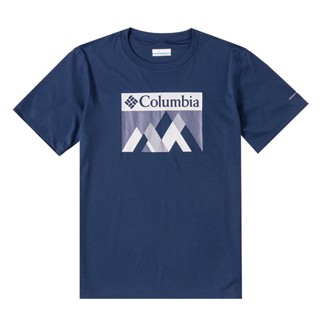 ฤดูร้อนใหม่ Columbia เสื้อยืดแขนสั้นผู้ชายกลางแจ้งสบายเย็นคอกลมด้านบน