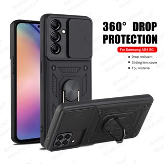 Armor Shockproof Case For Samsung Galaxy A54 A 54 54A 5G 2023 SM-A546B/DS 6.4" Pull Push Camera Magnetic Holder Ring Armor Cover