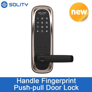 SOLITY WELKOM GRIP-ON WM-650B PLUS Handle Fingerprint Push Pull Door Lock Korea