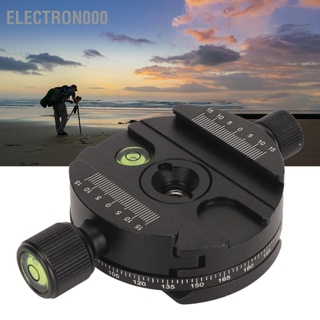 Electron000 Quick Release Plate Mount 360 Degree Panorama QR Adapter with Bubble Spirit Level สำหรับกล้องวิดีโอ DSLR