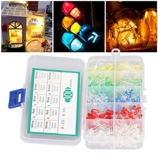 Shizi ไดโอดเปล่งแสง Led ทนความร้อน 3 มม. 5 มม. 5 สี สําหรับอุตสาหกรรม 300 ชิ้น