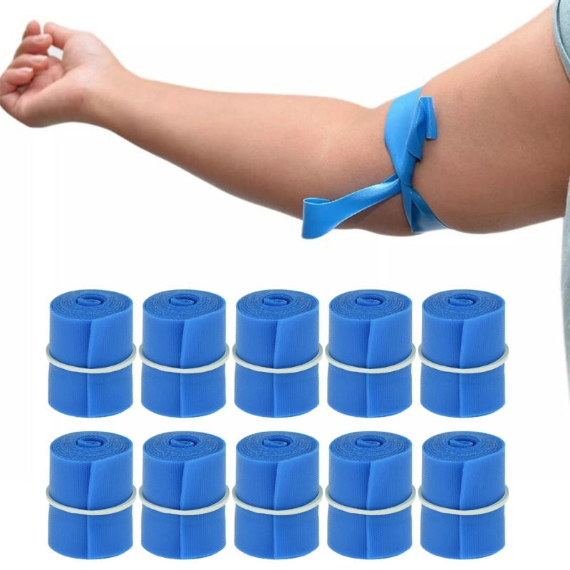Mon 10 ม้วนแบบใช้แล้วทิ้ง-Tourniquets Elastic TPE-Tourniquets First-Aid Tourniquets