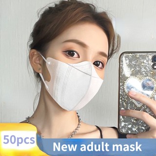 【Mask】หน้ากากอนามัย 3d สามมิติ สีดํา และสีขาว สําหรับผู้ชาย และผู้หญิง 50 ชิ้น