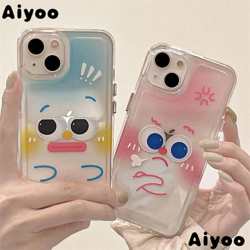 ใหม่ เคสโทรศัพท์มือถือแบบนิ่ม กันกระแทก ลายหน้ายิ้มน่ารัก สําหรับ iPhone 14 13promax 12 11 xr xs 7 8plus 2LQN