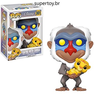 ฟิกเกอร์ Funko POP Disney Lion King Rafiki with Simba 301 ของเล่นสําหรับเด็ก