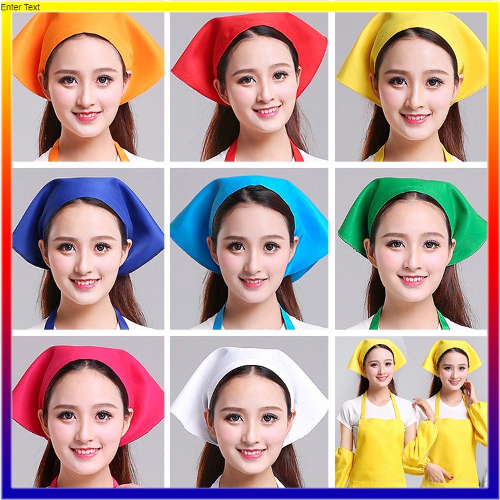 👍🏻【คุณภาพสูง】คุณภาพสูง ผ้าโพกหัว สีพื้น สำหรับผู้ชายและผู้หญิง หมวกทำงานครัว