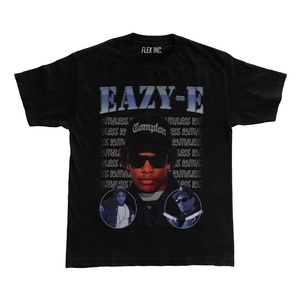 [S-5XL]เสื้อยืด Eazy E Ruthless Rap แบบยืดหยุ่น
