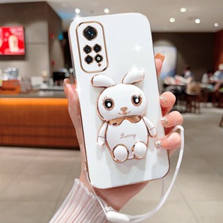 เคสโทรศัพท์มือถือ ซิลิโคน ลายการ์ตูนกระต่าย 3D พร้อมสายคล้อง สําหรับ Xiaomi Redmi 9 9A Redmi Note 11 Pro Redmi K50 Gaming K40 Gaming Redmi Note 11 11s Note 11 Pro Plus DY2