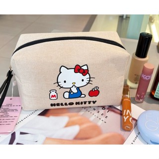 [พร้อมส่งจากร้านไทย] ลิขสิทธิ์แท้100% Hello kitty Sanrio กระเป๋าเครื่องสำอางค์คิตตี้ กระเป๋าคิตตี้ กระเป๋าผ้าคิตตี้