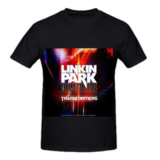 เสื้อยืดแขนสั้นCustom Men T Shirts Linkin Park New Divide Pop Mens Short T-Shirt blackS-5XL