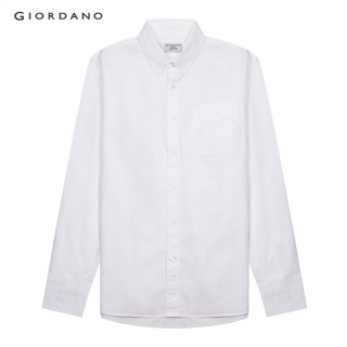 GIORDANO เสื้อเชิ้ตแขนยาว ผู้ชาย Mens Slim fit Shirt 01042002