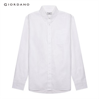 GIORDANO เสื้อเชิ้ตแขนยาว ผู้ชาย Mens Slim fit Shirt 01042002