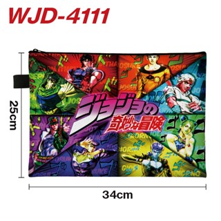 JoJos Bizarre Adventure Cartoon A4 File Bag Anime Full Color Canvas File Bag Information Bag Stationery Storage Bag