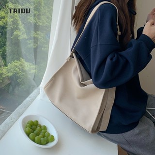 TAIDU กระเป๋าสะพายไหล่บรอดแบนด์อินเทรนด์สไตล์เกาหลี กระเป๋าสะพายข้างแบบเรียบง่าย เนื้อซอก อินเทรนสุดๆ กำลังเดินทางไปชั้นเรียน เหมาะสำหรับนักศึกษาและพนักงานออฟฟิศ
