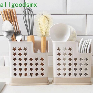 ALLGOODS Wall-mounted Storage Rack Multifunctional Drainer Drying Rack Draining Rack Tableware Chopsticks Spoon Plastic Kitchen Accessories For Kitchen Cutlery Organizer Storage Holder