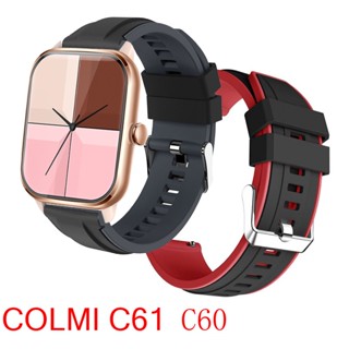 สายนาฬิกาข้อมือ ซิลิโคน สีสันสดใส สําหรับ COLMI C80 C61 Smart watch Band สายรัดข้อมือสมาร์ทวอทช์ กีฬา สําหรับ COLMI C60 Smartwatch Correa