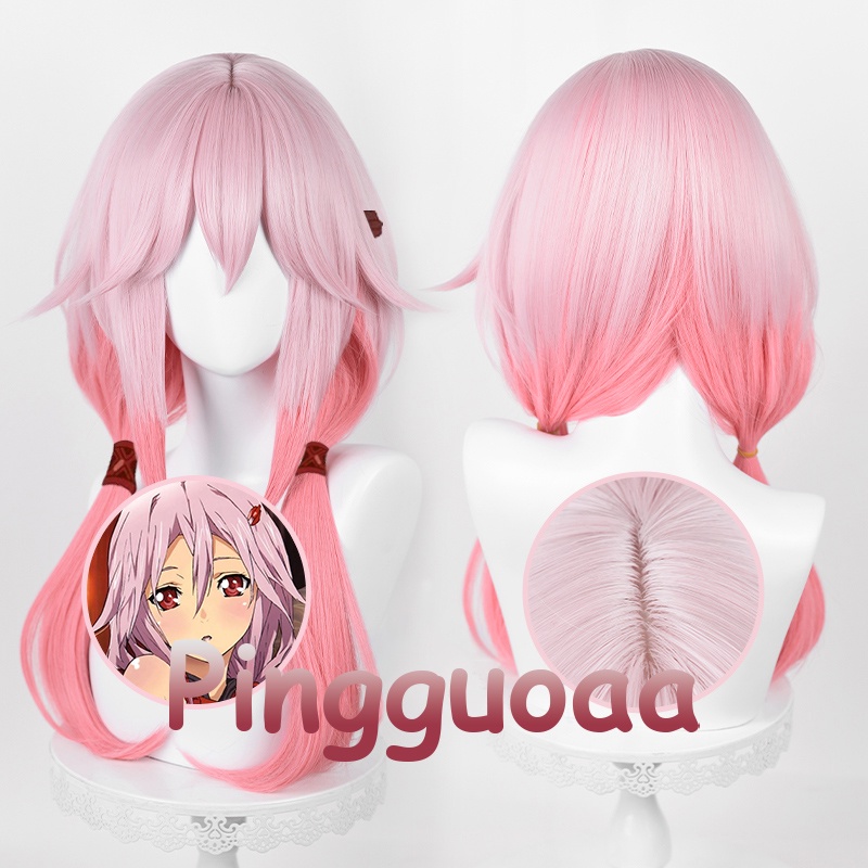 Wigs & Extensions 106 บาท Manmei Yuzuriha Inori Cosplay Wig Anime Guilty Crown Long 60cm Pink Gradient Wig Heat Resistant Synthetic Wigs Fashion Accessories
