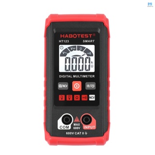 Habotest HT123 มัลติมิเตอร์ดิจิทัลอัตโนมัติ 2,000 ครั้ง RMS AC/DC วัดแรงดันไฟฟ้า NCV พร้อมไฟแบ็คไลท์ LCD