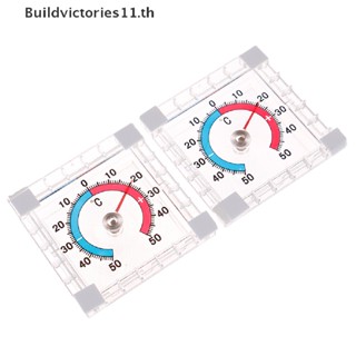 Buildvictories11 เครื่องวัดอุณหภูมิร้อน ทรงสี่เหลี่ยม สําหรับวัดอุณหภูมิบ้าน และสวน