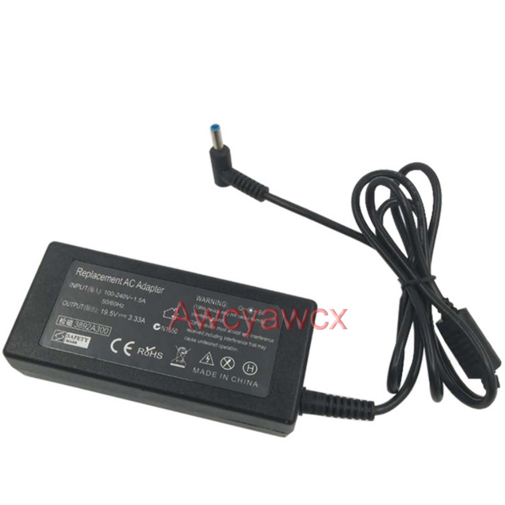 อะแดปเตอร์ชาร์จแล็ปท็อป ac DC 19.5V 3.33A 2.31A สําหรับ HP 14-ac 15-ac 17-p 250 255 350 35 G1 G2 G3 