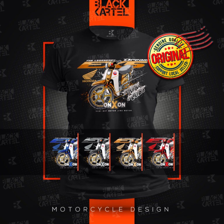 ประหยัดที่สุด! [BAJU / T SHIRT MOTOR HONDA EX5 DREAM] เสื้อยืด Ride / Streetwear / Cotton / BKDESIGN