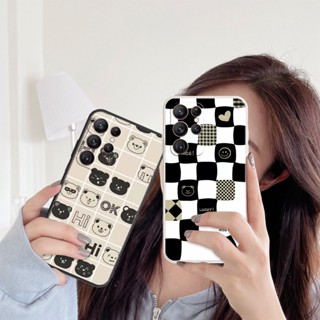 เคสโทรศัพท์มือถือแบบนิ่ม ลายหมีหมากรุก สีขาวดํา แฟชั่น สําหรับ Infinix Hot 9 10 10S 11S Play Smart 4 5 Note 10 11 Pro #H201