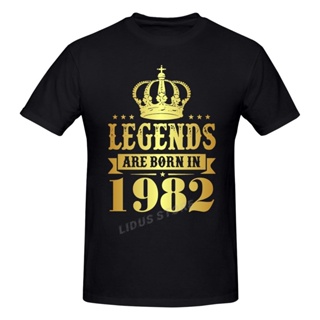 Legends Are Born In 1982 40 Years For 40th Birthday Gift T shirt Harajuku Clothing T-shirt 100% Cotton Graphics Tsh_03