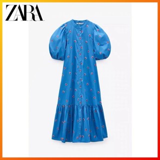 Zara ชุดเดรส ปักลายดอกไม้