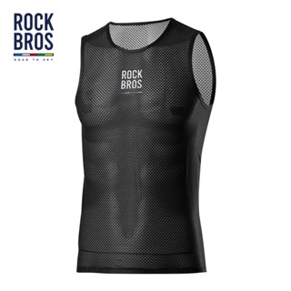 【ROAD To SKY】ROCKBROS เสื้อซับใน แขนกุด ระบายอากาศ แห้งพอดี ฤดูร้อน สําหรับผู้ชาย ผู้หญิง ขี่จักรยาน