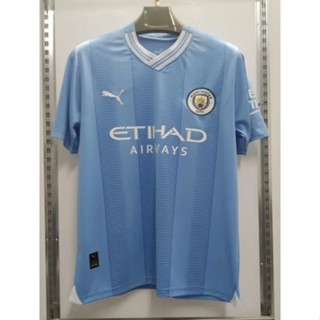 เสื้อกีฬาแขนสั้น ลายทีมชาติฟุตบอล Manchester City 2324 ชุดเหย้า