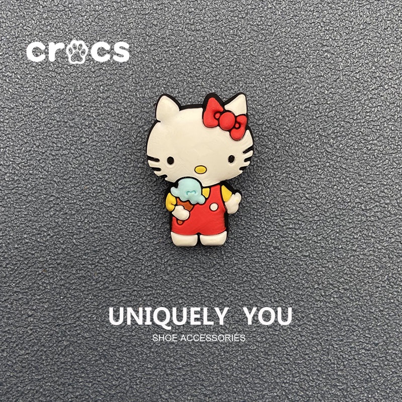 Crocs jibbitz charms การ์ตูนแมวน่ารักตกแต่งหัวเข็มขัดรองเท้าแฟชั่นเครื่องประดับ DIY