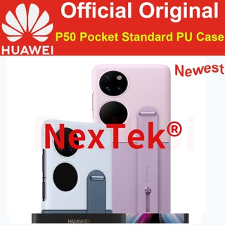 แท้100% HUAWEI P50 Pocket/ Pocket S Stand PU Case HUAWEI P50 Pocket / Pocket S Stand PU เคส ขาตั้งหนังอย่างเป็นทางการ เคส สีจับคู่ฝาครอบป้องกันเชลล์สําหรับ P50 Pocket / Pocket S
