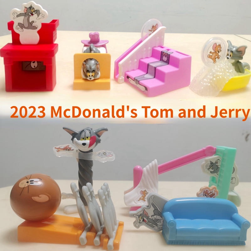ของเล่น McDonald's Tom and Jerry 2023 สําหรับเด็ก 8 ชิ้น