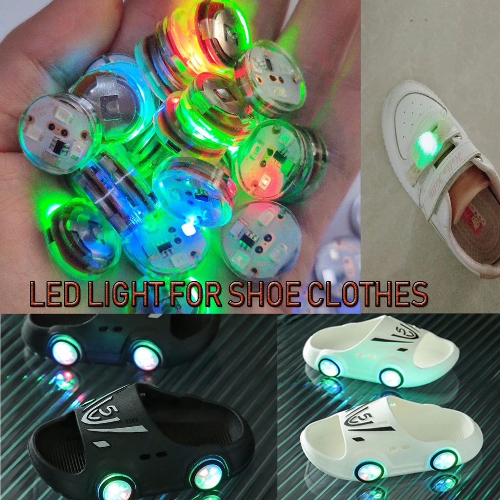 10/20/50pcs DIY เปลี่ยน Cool LED Night Luminous light up สําหรับเด็กรองเท้าเด็กกระเป๋าเสื้อผ้าของเล่นรองเท้าแตะ
