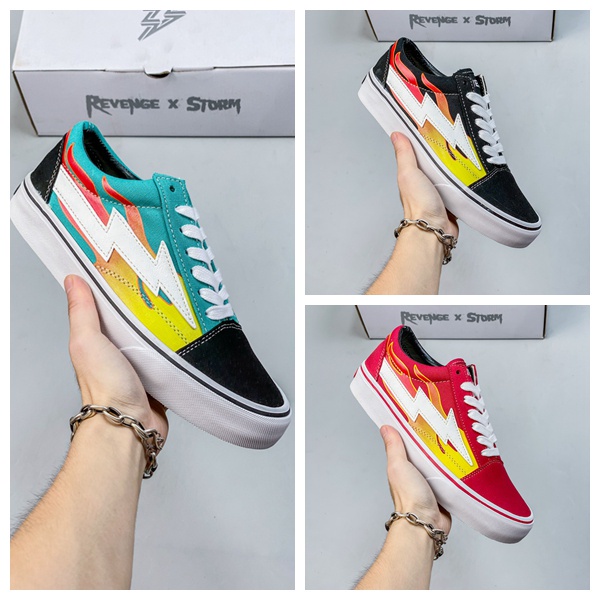 R revenge x Storm Flame Shoes Lightning Down Canvas skateboard Casual SNEAKER Running Shoes Sports Walk Shoes
