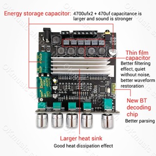 ดอกลำโพง แอมป์จิ๋ว ZK TB22 TB22P แอมจิ๋ว บลูทู ธ 5.0 ซับวูฟเฟอร์เครื่องขยายเสียง กำลังขับ