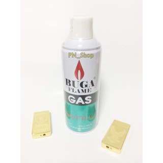 หัวพ่นไฟ แก๊สกระป๋องสำหรับเติมไฟแช็ค BUGA FLAME GAS ขนาด 375 ml.