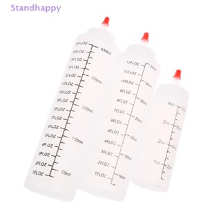 Standhappy ขวดบีบพลาสติก สเกล 120 350 450 มล. ไม่รั่วซึม สําหรับห้องครัว