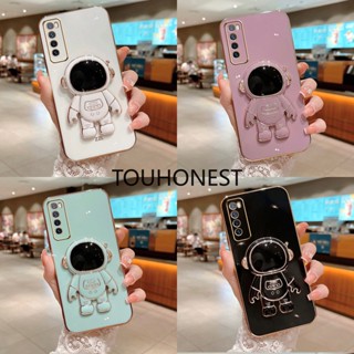 เคส Oppo Realme 6 Pro Case Luxury Cute Silicone 3D Astronaut Stand Phone Cover Cases โทรศัพท์มือถือ ซิลิโคน ลายนักบินอวกาศ น่ารัก หรูหรา พร้อมขาตั้ง สําหรับ