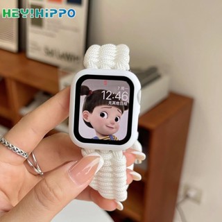 สายนาฬิกาข้อมือไนล่อนถัก และเคสนิ่ม สําหรับสมาร์ทวอทช์ iwatch 8 7 6 5 4 SE 45 44 42 41 40 38 มม.