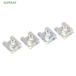 Superaf ขายดี หมุดสกรูยึดป้ายทะเบียนรถยนต์ 6 มม. 10 ชิ้น