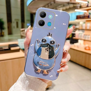 พร้อมส่ง เคสโทรศัพท์มือถือนิ่ม ลายเป็ดน่ารัก พร้อมขาตั้ง สําหรับ INFINIX NOTE 30 VIP X6710 NOTE 30 5G X6711 NOTE30 4G X6833B 2023 INFINIX NOTE30VIP