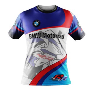 เสื้อยืด ไมโครไฟเบอร์ พิมพ์ลาย BMW Motorrad BMW S1000RR Baju Jersi Jersey Sublimation