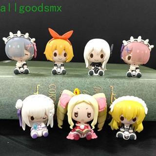 Allgoods โมเดลฟิกเกอร์ Emilia Rem Lam ของเล่นสําหรับเด็ก 7ชิ้น/ชุด