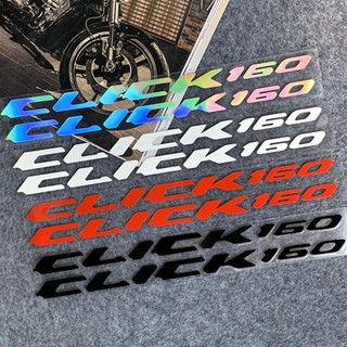 สติกเกอร์โลโก้สะท้อนแสง กันน้ํา กันแดด สําหรับรถจักรยานยนต์ Honda Click 160 160I 2 ชิ้น ต่อชุด สติกเกอร์ click สติ๊กเกอร์ click honda click เม็ด ตุ้ม ถ่วง click