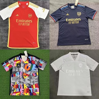 เสื้อกีฬาแขนสั้น ลายทีมชาติฟุตบอล Arsenal 2023-2024 ชุดเหย้า พลัสไซซ์ สําหรับผู้ชาย และผู้หญิง