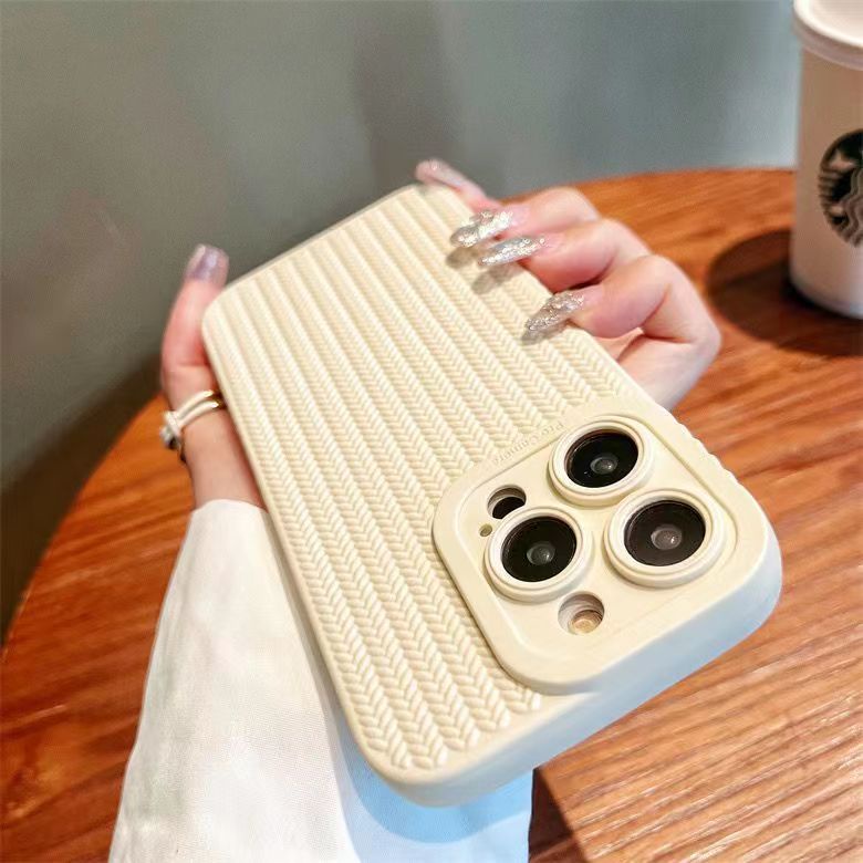 เคสโทรศัพท์มือถือแบบนิ่ม กันกระแทก ลายสาน เรียบง่าย หรูหรา สําหรับ iPhone 14 13 12 11 Pro Max X XS XR