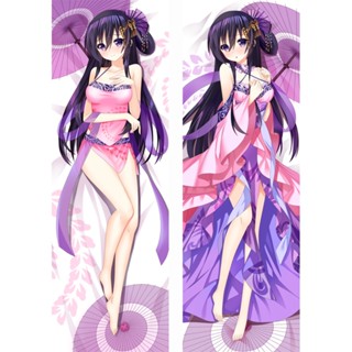 ปลอกหมอนอิง พิมพ์ลาย Date A Live Yatogami Tohka Hugging Body สีม่วงพีช สําหรับตกแต่งบ้าน