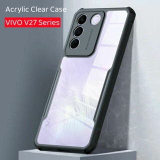 Acrylic Clear Protect Casing For VIVO V27E 5G V27 Pro Phone Case Transparent Back Cover For VIVOV27 E V27Pro V25 Pro V25E V25Pro Armor Shockproof PC+TPU Bumper Cover